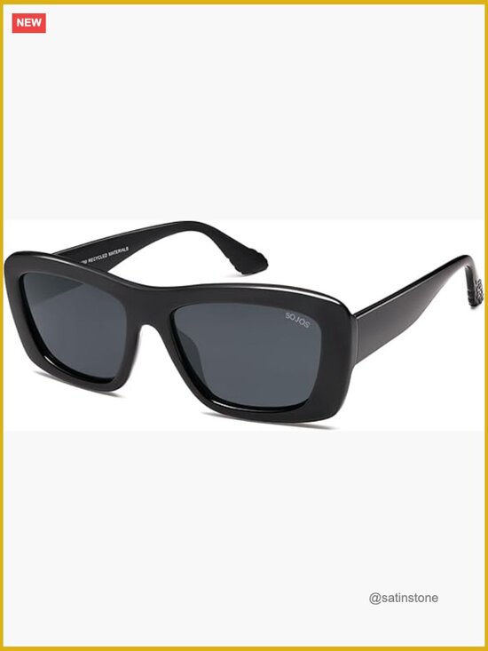 Eco-Friendly Polarized Square Sunglasses with Ocean Design Recycled Materials main image 6